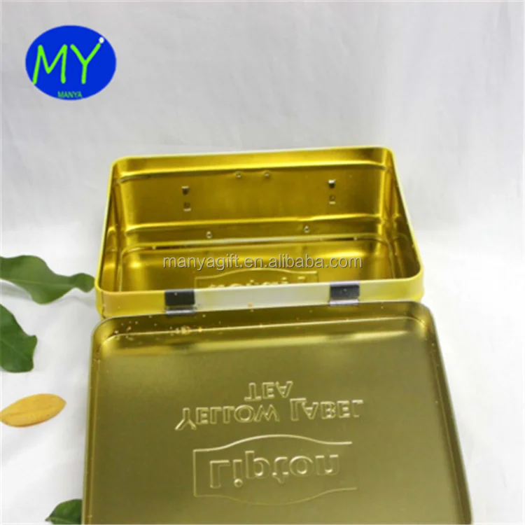 Best quality personalized metal tea packaging tin box with handle