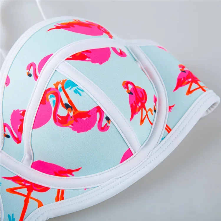 Cikini Neoprene Swimwear Women Bikini Sexy Swimsuit Push Up Bikini