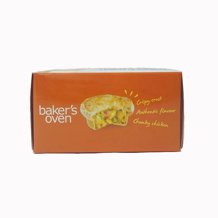 
Frozen Spicy Pastries Creamy Spices & Herbs Flavor Round Asian Curry Chicken Pie With Colored Box Packaging 