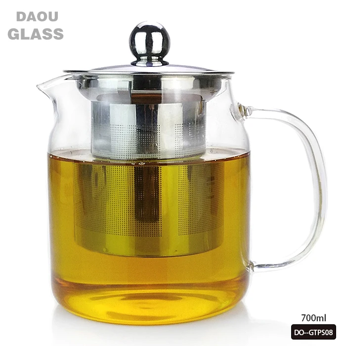 Glass Teapot with Stainless Steel Tea Infuser & Lid ,teapot maker,chinese supplier