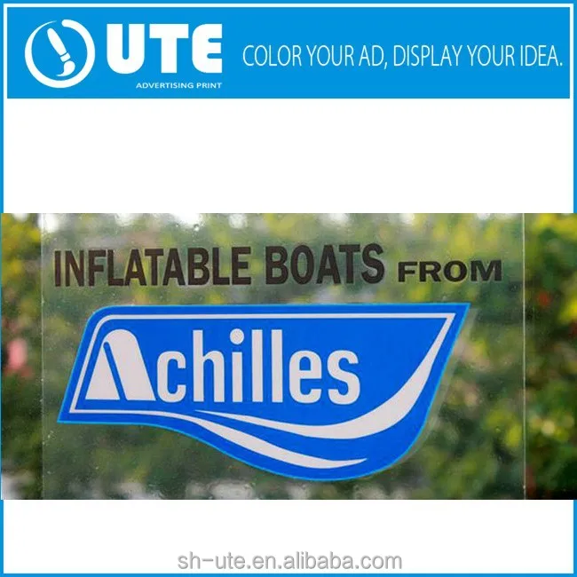 UV Coated Full color Printing Vinyl Sticker Film / Transparent Static Cling Window Film