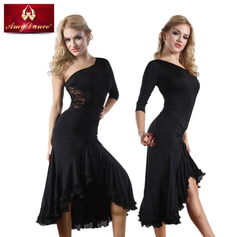 Large discount adjustable tie belt irregular fishtail practice women latin square skirts latin dance costume