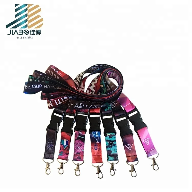 New custom sublimation printing retractable sports lanyards for teenagers
