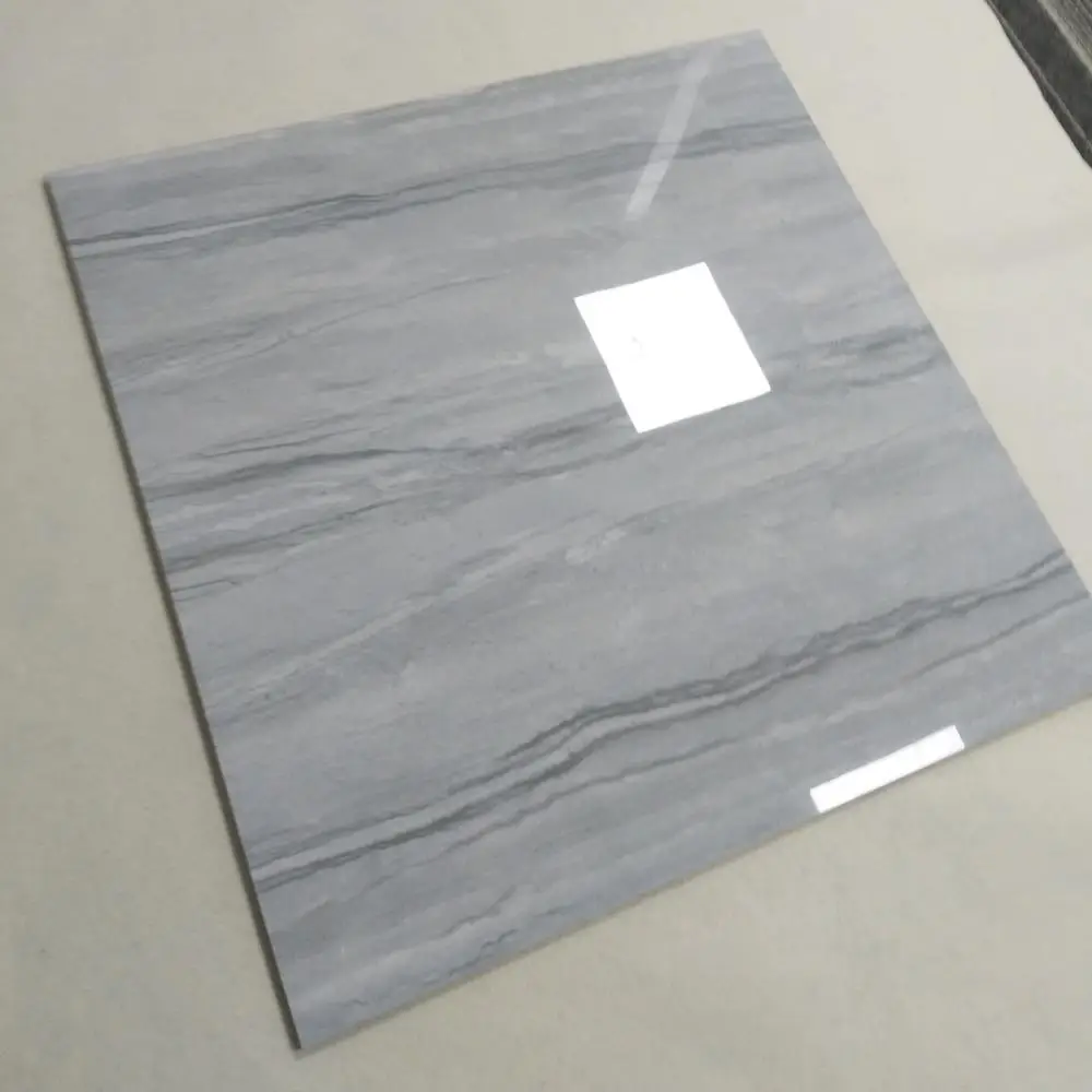 
Glossy surface light grey marble look polished glazed porcelain floor tile 