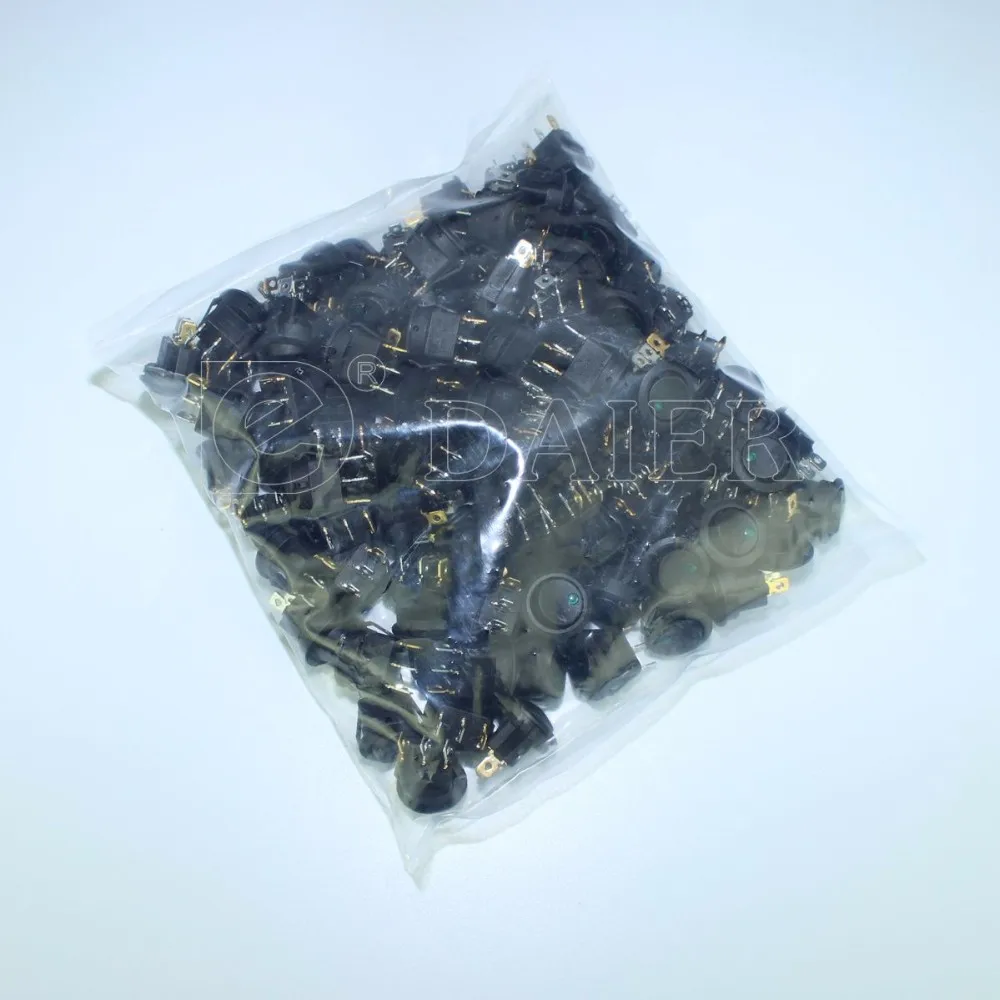  125 В двухполюсный 4 PIN ВКЛ/ВЫКЛ 2 позиции зеленый светодиод 12V перекидной