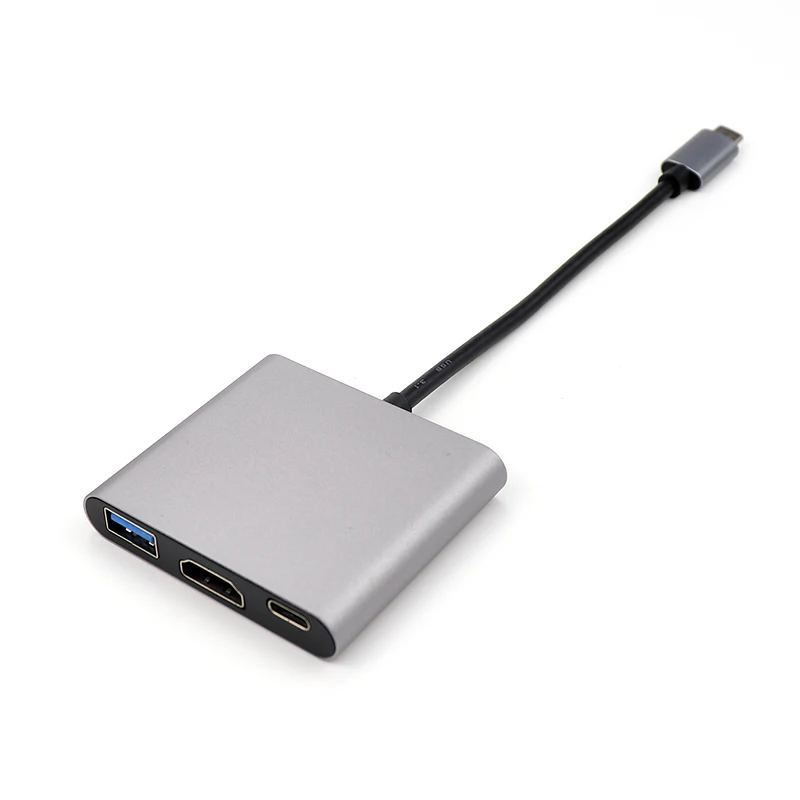 USB C Hub Type C для HDTV 4K + USB 3,0 + USB-C конвертер кабеля зарядного порта адаптер