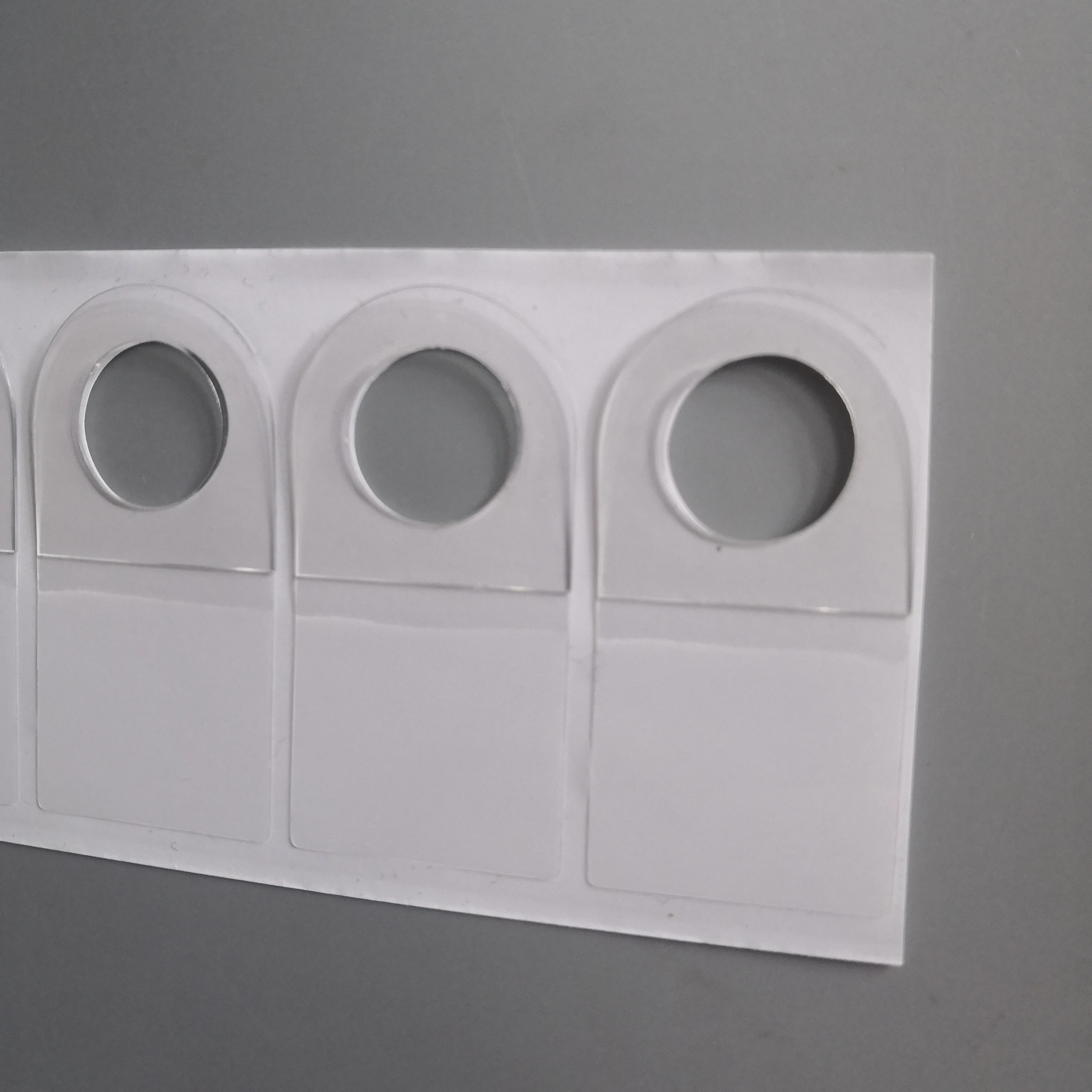 supermarket adhesive hang tab for hanging goods to show