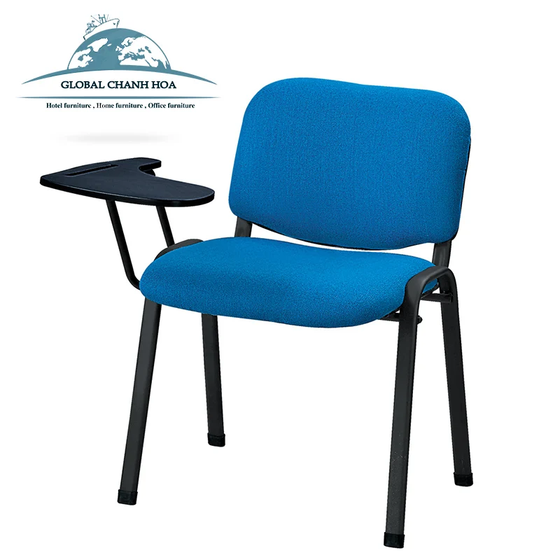 Fabric Padded School Chair Training Chair with Writing Tablet Stackable Conference Tablet Chair Wholesale