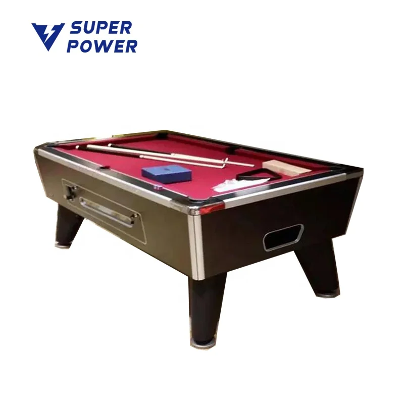 Popular style coin operated coin pusher pool game billiards