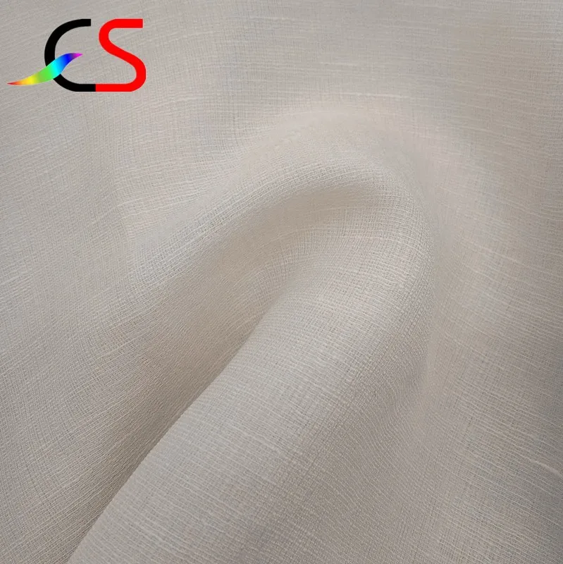 China hot sale silk linen georgette fabric, linen silk blended fabric for skirt blouse