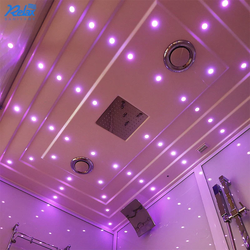 Walk in shower sliding door square shower room white luxury toilet shower enclosure