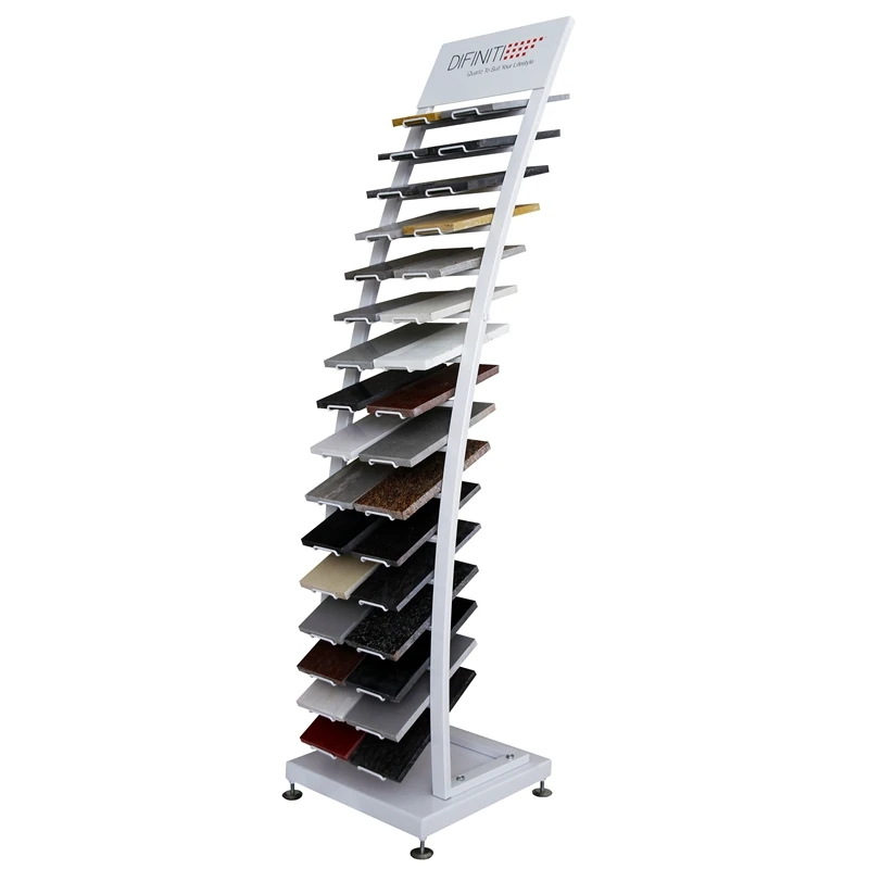 Die caste metal quartz / Stone Sample Display Stand