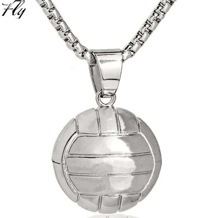 2016 Fashion Handmade Copper Alloy Little Volleyball Pendant Necklace