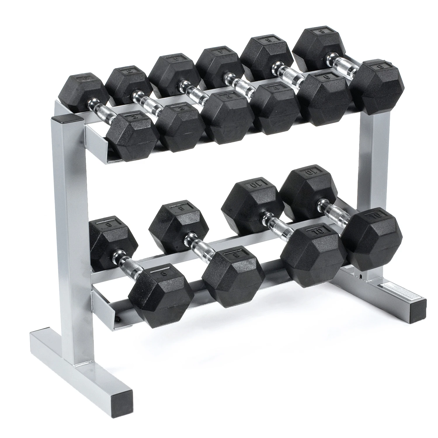 gym dumbbell set with rack