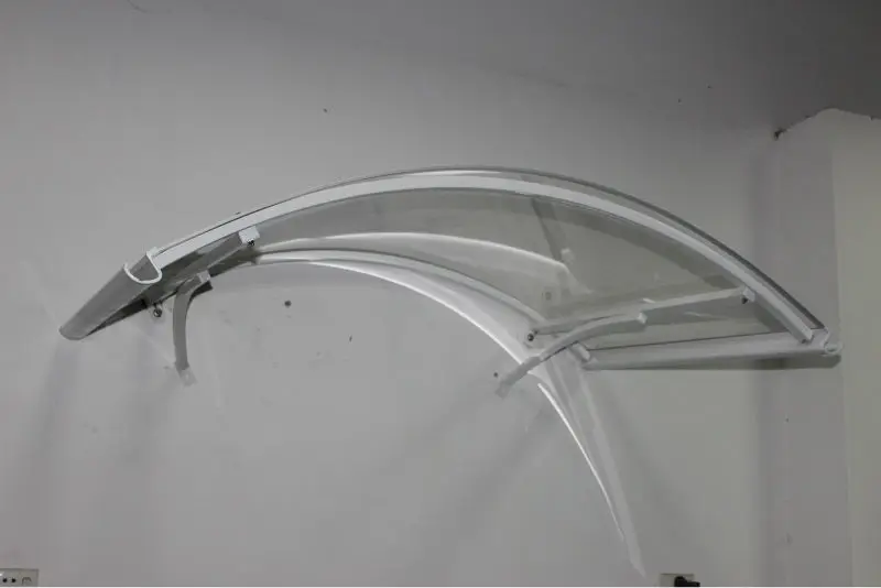 
Euro Design Vaulted Arch Aluminum Casa Door Canopy with Aluminum frame brackets and Polycarbonate sheet 