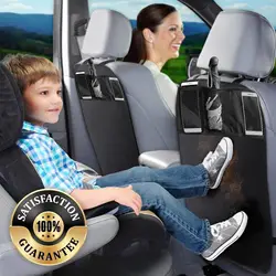 1x защитная накладка на спинку сиденья автомобиля, коврик для удара ног, грязеотталкивающий, для сохранения чистоты этих сидений