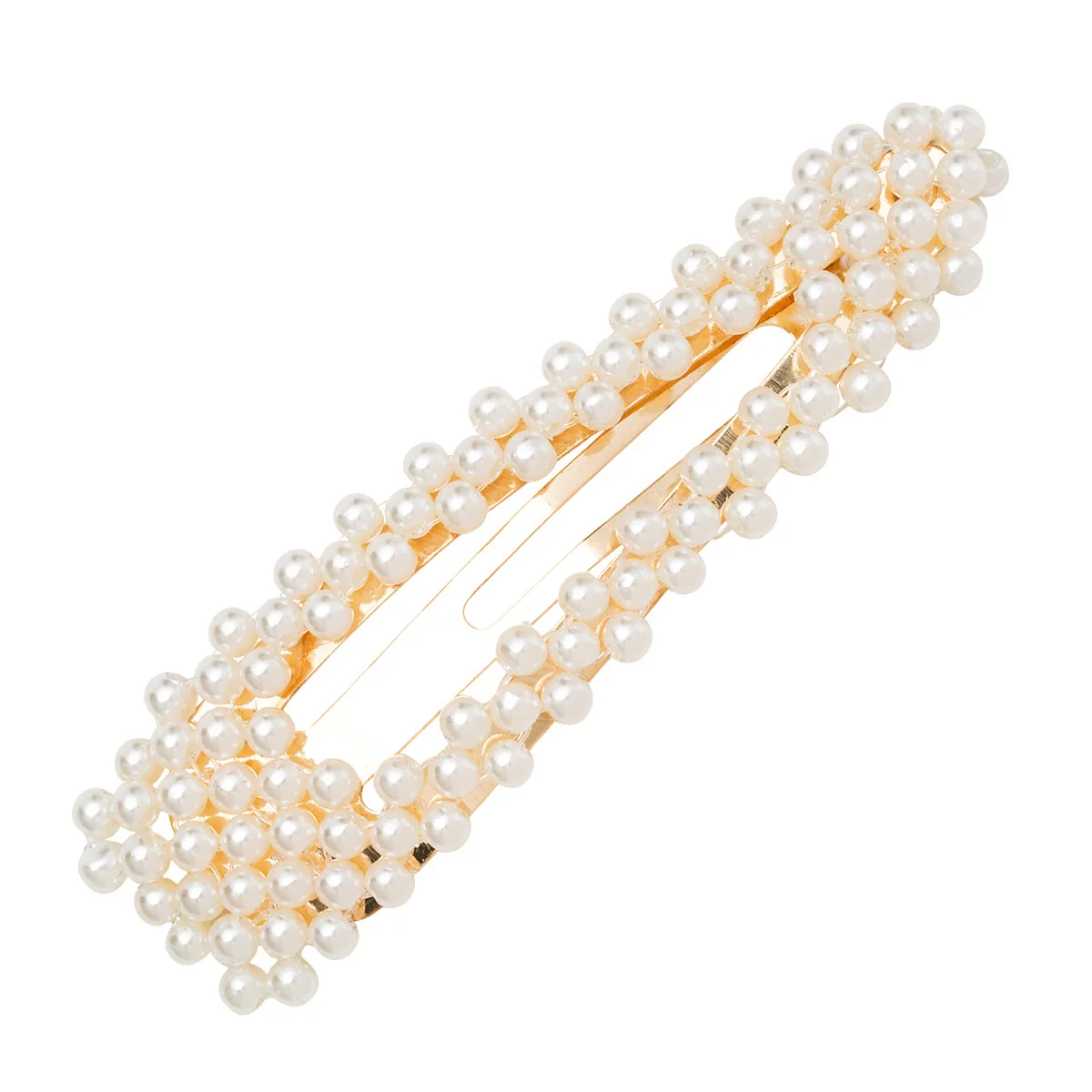 Trendy Fancy Blonde Brazilian  Made In China  Wholesale Square Big  Pearl Hair Clips Bow Springs And Summer