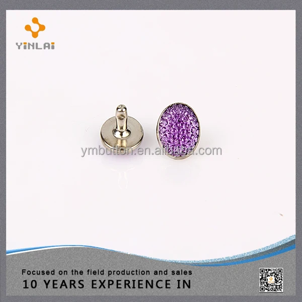 Open end and close end press rhinestone strass rivet for shoes