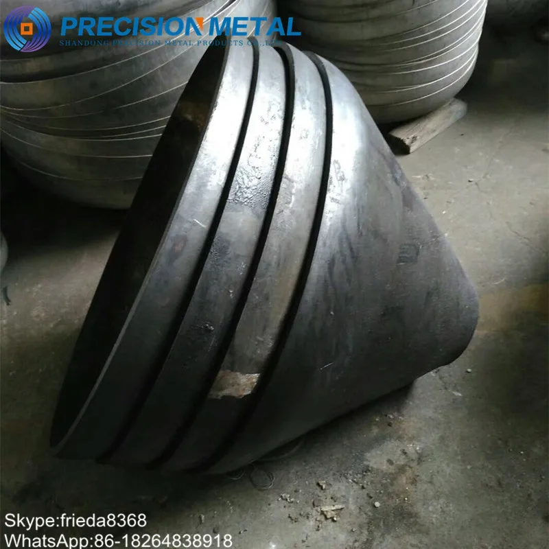 End cap for steel tube 36' conical hemispherical head cone shaped head