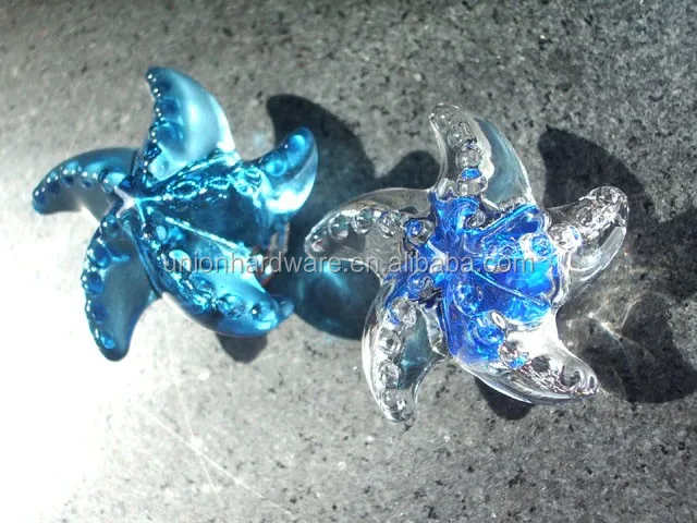 Wholesale starfish design crystal cabinet knob,furniture knob,drawer knobs