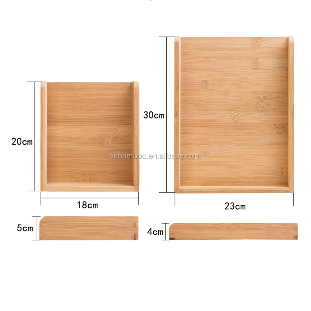 
bamboo desktop file folder organizer, office paper tray holder, office desk organizer wholesale 