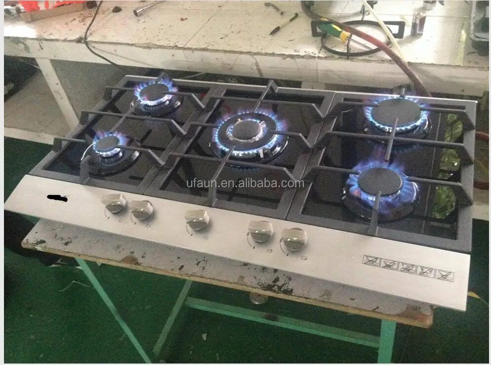 New style 90cm cookertop 4 burners gas stove part recessed black tempered glass gas stove/ cooker hob
