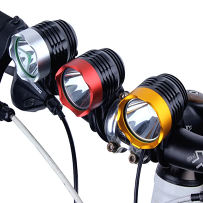 Rechargeable  XM-L T6 USB 5V Bike Light 1600LM Max LED Bicycle Light Headlight