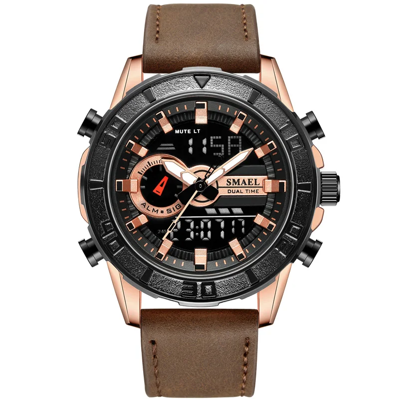 
smael 1411 japan movt analog digital alloy men watch 