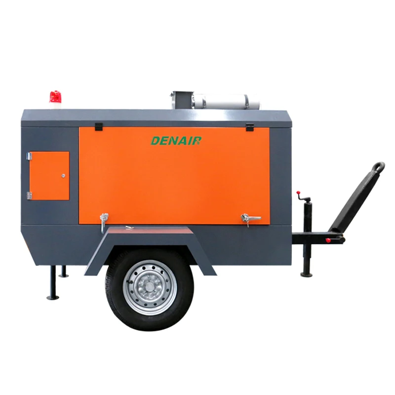 Portable Screw denair 400 cfm Air Compressor with Engine