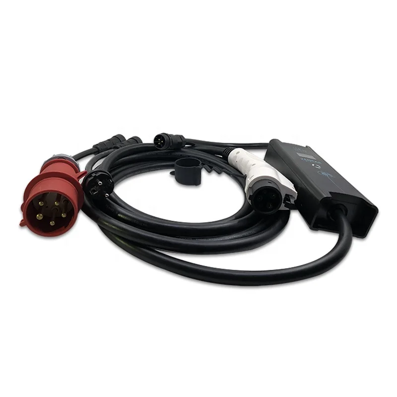 
 Зарядное устройство для электромобиля с адаптером для нескольких токов 6A 16A 20A 32A  