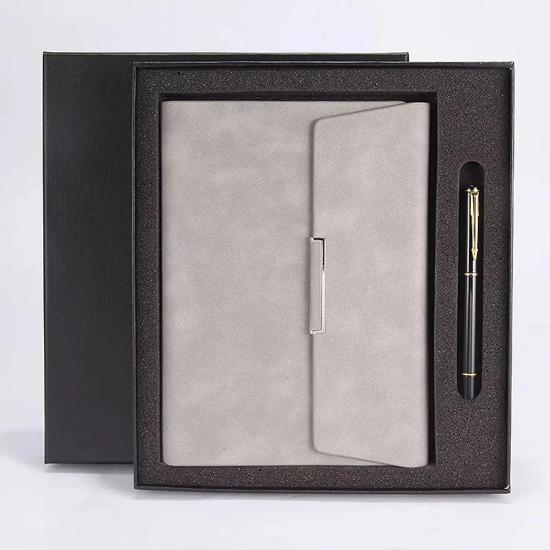 2019 Luxury business notebook pen gift set PU leather diary set