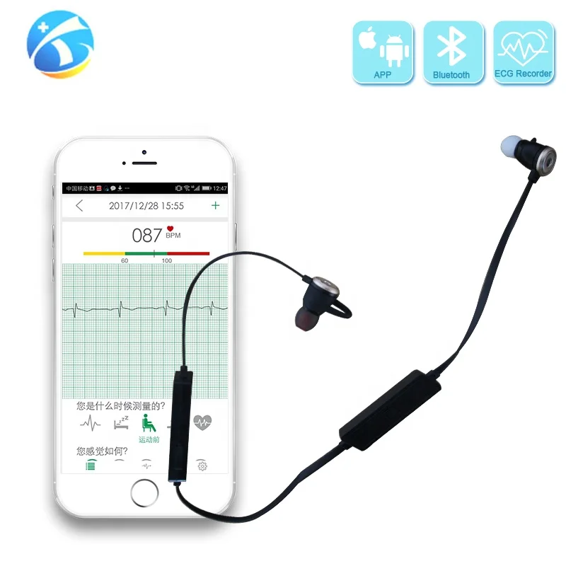 2019 trend products portable handheld Wearable ECG System Portable ecg blood pressure monitor bluetooth ecg holter