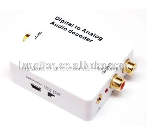 Spdif/коаксиальный цифровой д.т.н./ac3 5.1ch в аналоговый сильный/3.5mm звуковой декодер преобразователь