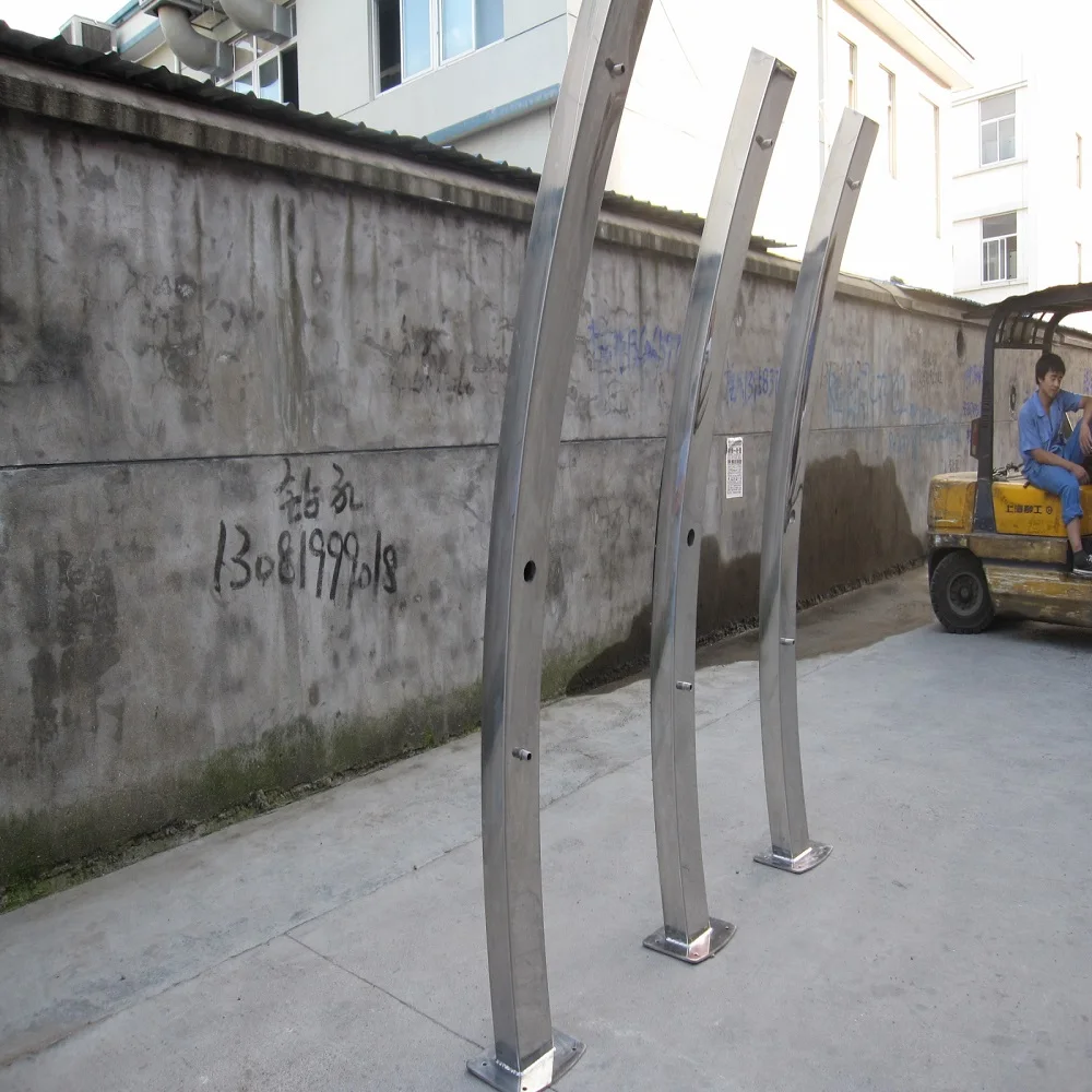 Audemar Aluminum or Stainless Steel 316 Straight Outdoor Shower Column In Powder Coating Or Mirror Finishing