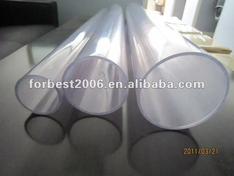 transparent PVC pipe with large diameter 160mmOD