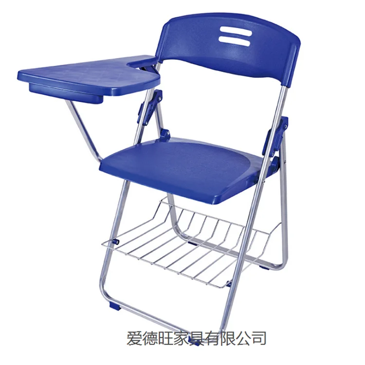 Hot sell modern school furniture conference student chair with writing tablet classroom chair with writing pad