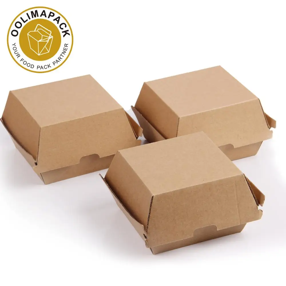 custom printed paper burger box,corrugated hamburg box