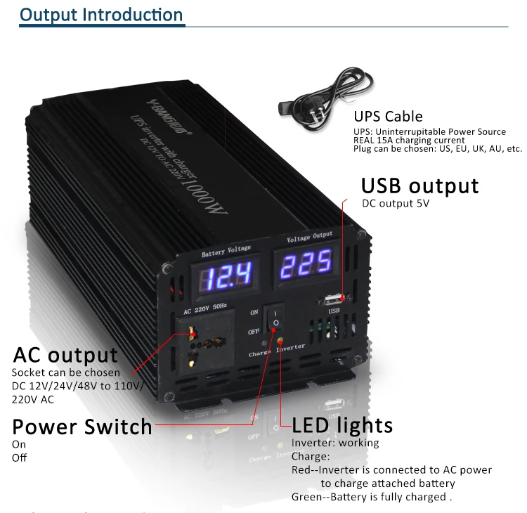 UPS 3000W 6000W inverter solar Modified sine pure sine wave homage ups inverter