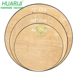 6-10 people Factory Dining Banquet Round Folding Wooden Table