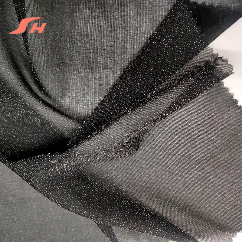 
Factory direct sale 100 poly plain woven adhesive fusing interlining for coat 