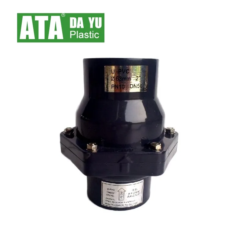 ATA push connection one way check valve pvc plastic non return valves