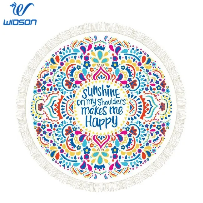 Custom round towel beach with low price, home textile round beach towels