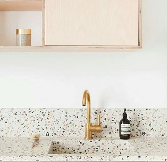Australia Beige Terrazzo Tile Multicolour Balcony  Porcelain Flooring Countertop Material 300X300 270X180 Terrazzo Tile For Sale
