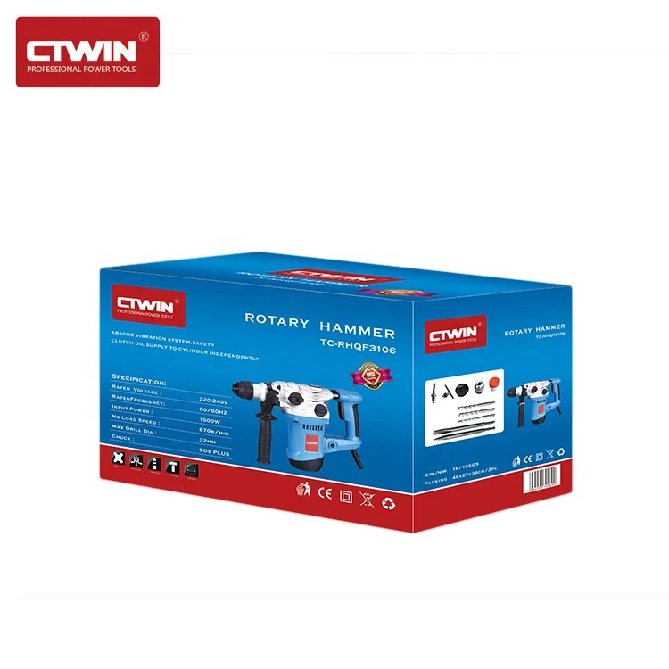 CTWIN High quality SDS PLUS/ SDS MAX  1500W  rotary hammer drill