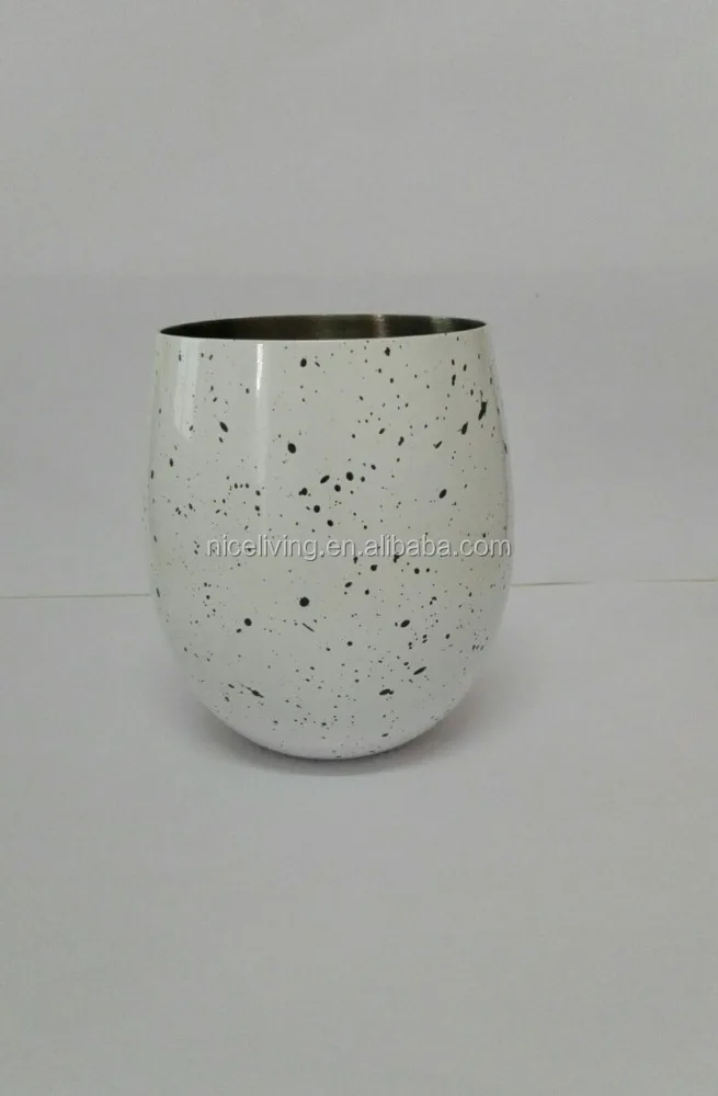 Colored Stainless Steel Stemless Glasses