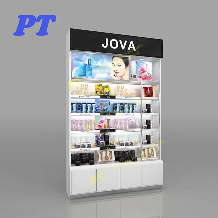 makeup storage cabinet, skincare product display, cosmetic display cabinet and showcase