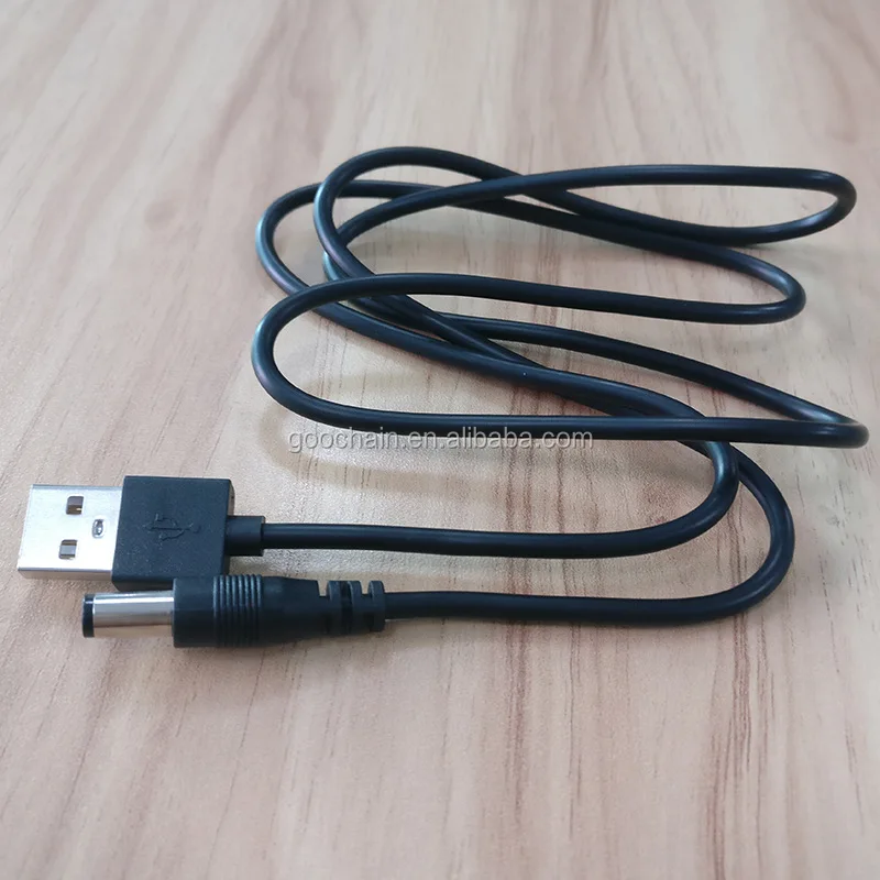 1 м 20AWG USB 2,0 A штекер к DC 5,5*2,5 кабель питания