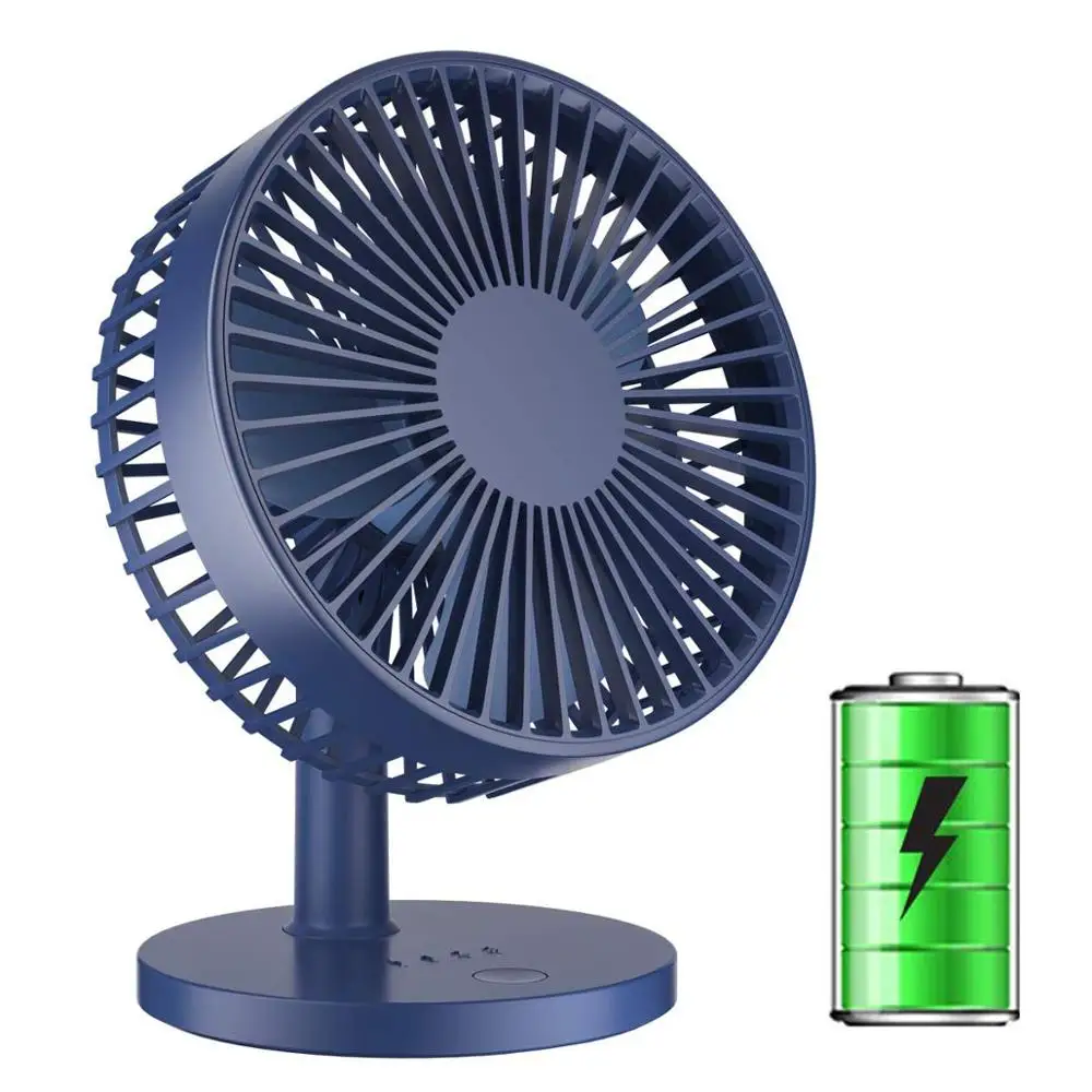 USB Desk Fan with Night Breathing Light, Air Circulator Desk Fan 90 Degree Rotation Portable Foldable Fan for Home, Office