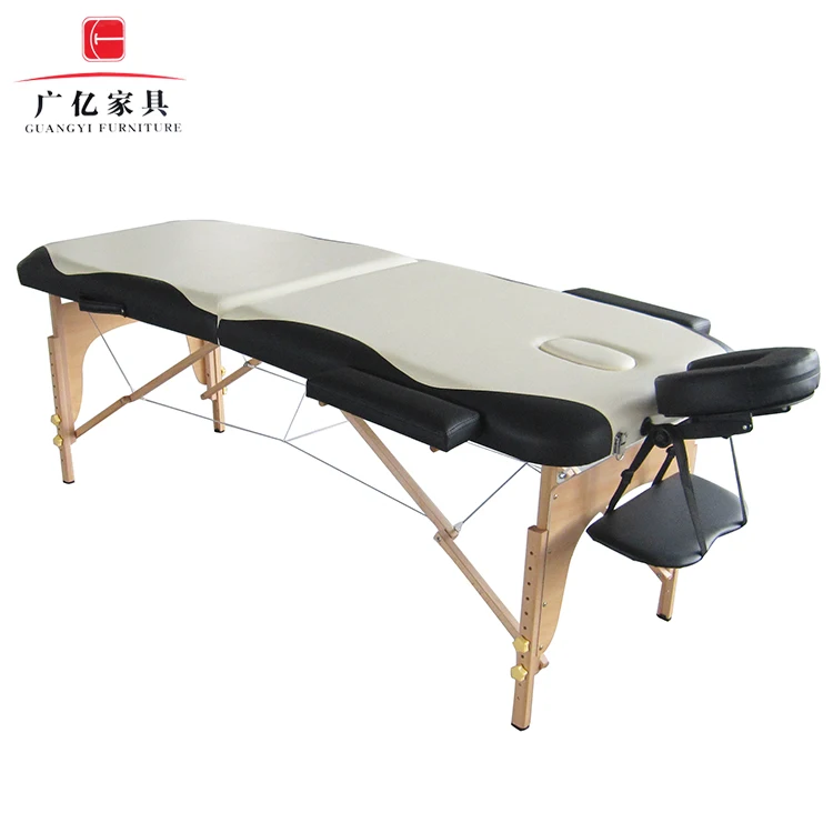 wooden oval portable massage bed spa for facial use