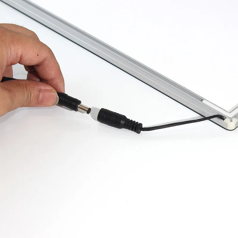 A2 Size 5000Lux High Brightness 10mm Thickness Square Shape Aluminum Advertising LED Light Box With Glass Panel